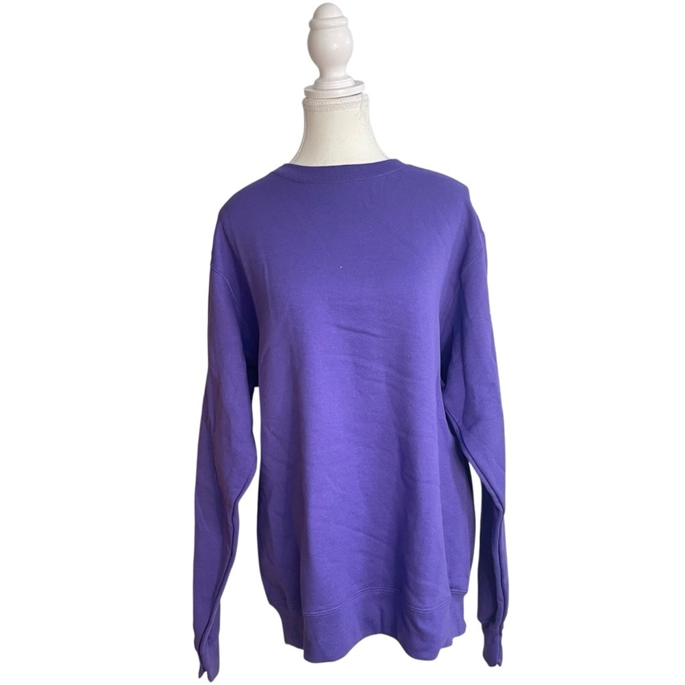 Clique Long Sleeve Crewneck Sweatshirt Purple